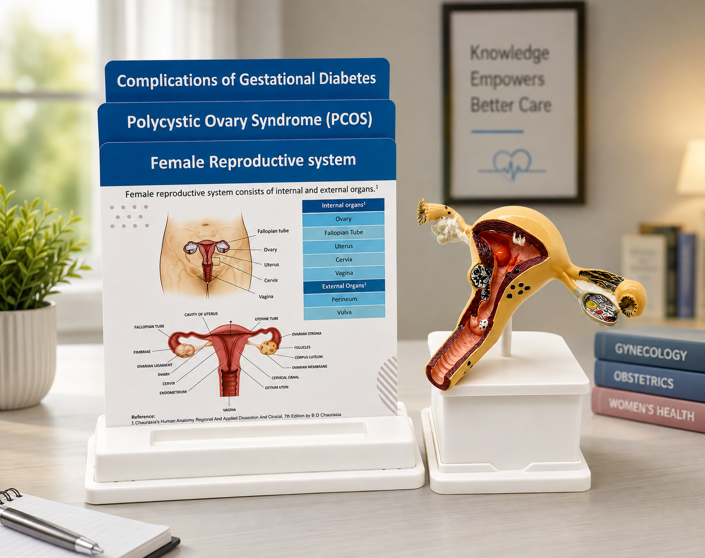 Write & Wipe Edustand With Anatomical Poster