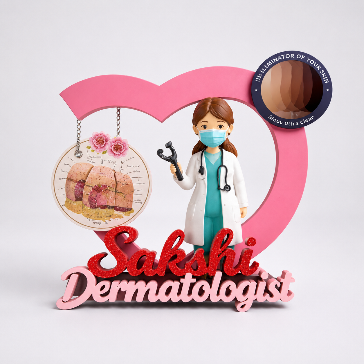 3D PRINTED DERMATOLOGIST NAME PLATE
